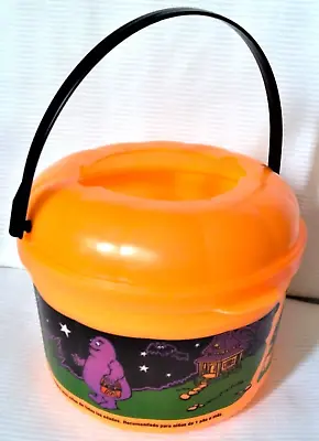 Vtg Halloween Pail Bucket McDonald's Happy Meal Gimace 1999 Lid • $4.75