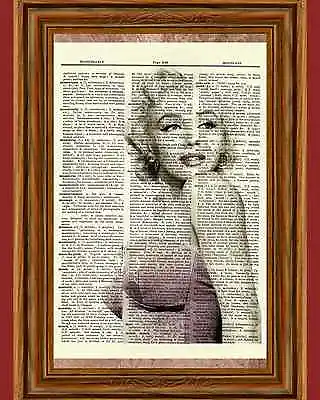 Marilyn Monroe Actress Dictionary Page Art Print Book Page Picture Pink Romantic • $5.99