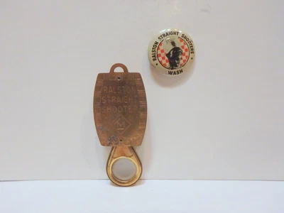 $15 • Buy 1940s Ralston Straight Shooter Tom Mix Compass & Magnifying Glass + WASH PINBACK