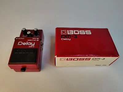 Vintage Boss Delay DM-3 Guitar Effects Pedal Green Label W/ Box & Power –TESTED • $239.95