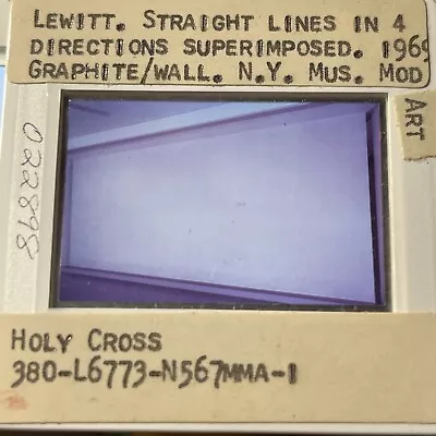 Sol Lewitt “Straight Lines In 4 Directions ” Minimalism 35mm Art Slide • $15.95