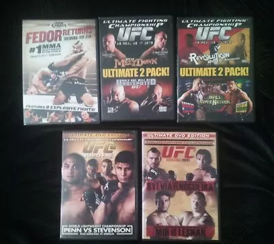 Lot Of 5 UFC DVDs  VTG 2000-09 Hits Gracie Lesnar Ortiz EliteXC  • $12.99