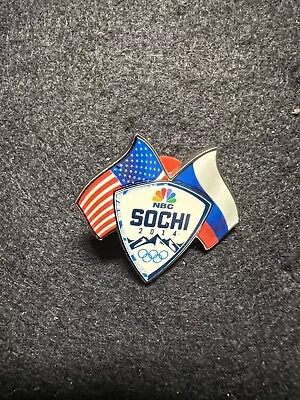 2014 Sochi Olympic Pin With USA And Russia Flags • $14.60