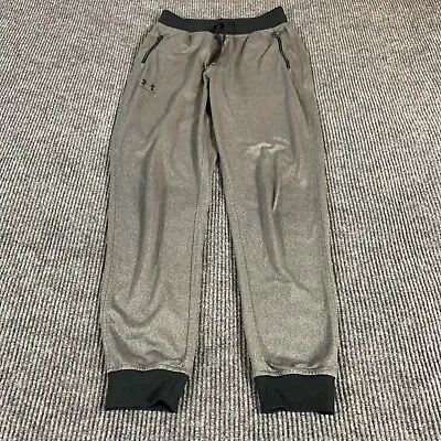 Under Armour Pants Mens Small Gray Joggers Sweatpants Cold Gear Cuffed Loose Gym • $13.45