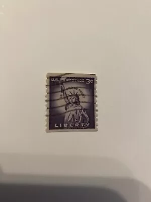 Rare US POSTAGE STAMP 3 Cent Liberty  Used Purple Lady Statue Of Liberty OFFER • $115