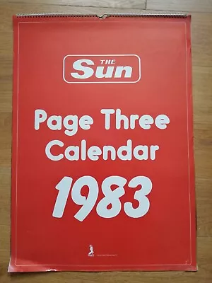 Sun Page 3 Calendar 1983 Carole Needham Linda Lusardi • £12