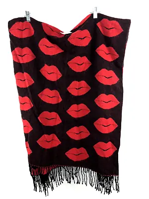 $20 • Buy Victoria's Secret Lips Kiss Throw Blanket 50 X 60'' 2017 Limited Edition Fringe