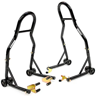 Venom Motorcycle Lift Stands Dual Combo Front Fork And Rear Swingarm Stands • $82.99