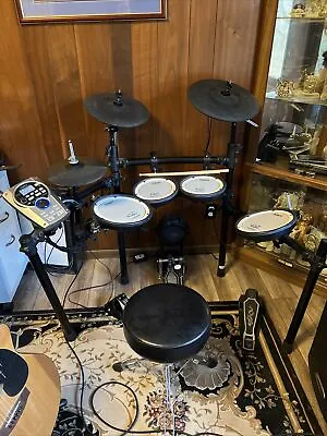 Roland V Drums Td-15V Set Three Foot Pedals Drum Throne. U.S.Shipping Included • $975