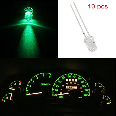 10x Green 5mm Mini LED Bulbs Instrument Cluster Panel Gauge Dash Lights 12V • $8.99