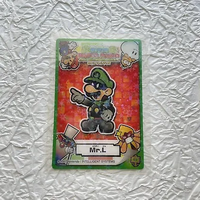 Rare 2007 Super Paper Mario Clear Mr. L Luigi Trading Card Japan Gummy Subarudo • £240.94