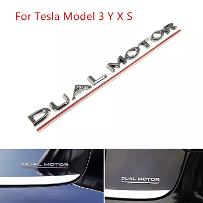 Chrome Dual Motor Rear Trunk Lid Tailgate Badge Emblem For Tesla Model 3 S X Y • $9.82