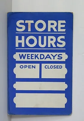 Vintage Cardboard  Country Store Operating Hours  Advertising Sign Restaurant • $19.50