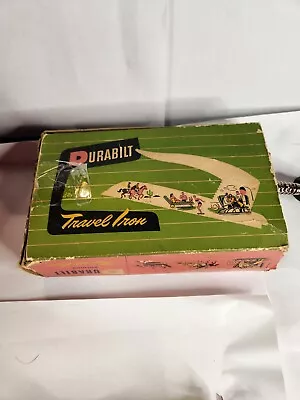Vintage Durabilt Travel Iron Model 402 With Plug In Cord And Original Box • $7