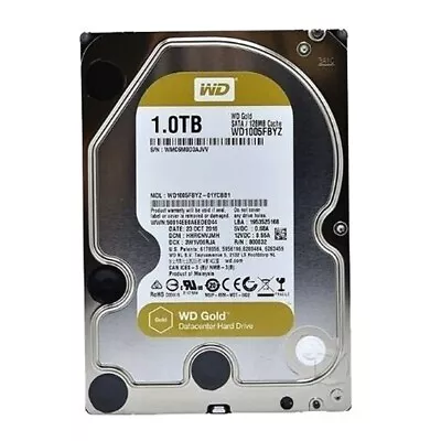 WD Gold WD1005FBYZ 1TB 3.5  SATA 7200RPM 128MB Cache Internal Hard Disk Drive • $112.44