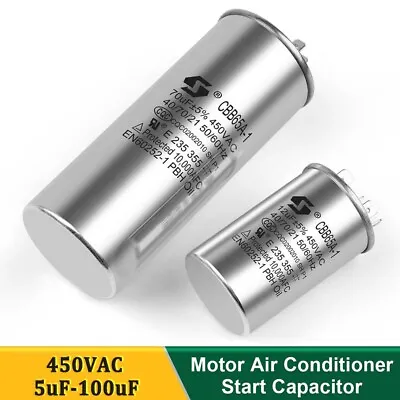 CBB65 Motor Start Capacitors For Air Conditioner Compressor 450VAC 5uF-100uF ±5% • $50.97