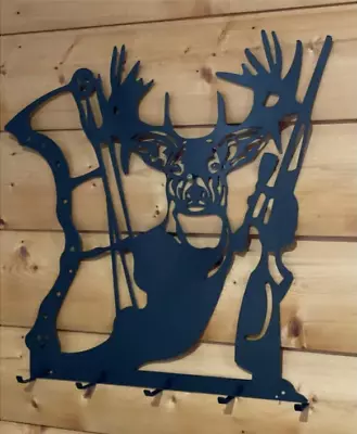 PERSONALIZED Deer Hunting Bow Holder Cross Bow Hanger Mancave Home Decor Gift • $80