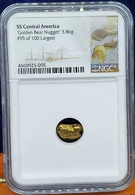 SS Central America Shipwreck Golden Bear Nugget NGC Certified • $2500