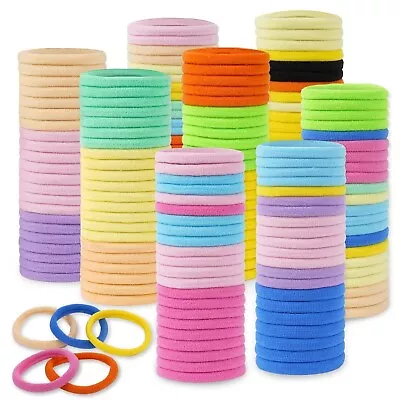 100 PCS Colorful Hair Ties Hair Ties No Damage Hair Elastics Hair Accessories • £8.64