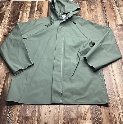 DHG Dutch Harbor Gear Adult Large Green Hooded Waterproof Raincoat • $29.87