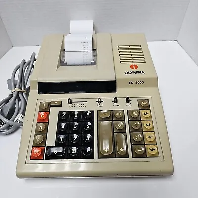 $32.60 • Buy Olympia Vintage Printing Calculator Adding Machine EC 8000 Heavy Duty