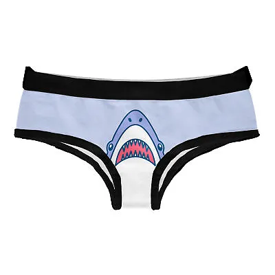 Womens Shark Panties Funny Shark Bite Bikini Brief Vacation Graphic Underwear • $7.70