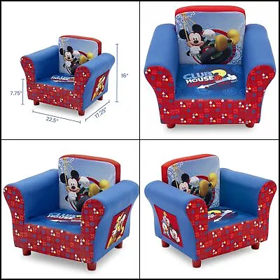 Upholstered Chair Kids Children Sofa Couch Armchair Armrest Furniture Wood Gift. • $53.43