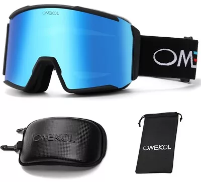 OMEKOL Double Layers Anti-Fog Ski Goggles OTG For Men Women Snow Snowboard - NEW • $29.99