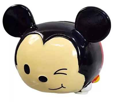 Disney Fab New York Baby Mickey Mouse Ceramic Coin Bank Red Black 2 7/8  Tall • $7