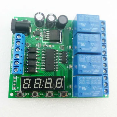 DC12V 4Ch Multi-function Delay Timer Control Switch LED PLC Home Lamp Motor • $12.41