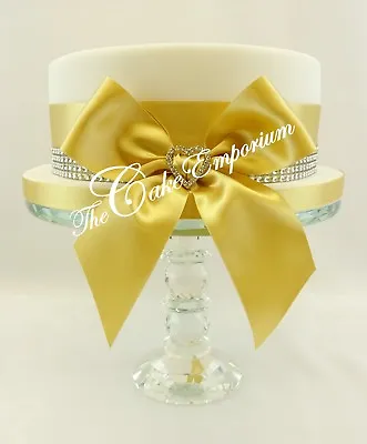 £1.99 • Buy 1 MTR 50mm RIBBON WITH DIAMANTE HEART BUCKLE BOW & TRIM CAKE RIBBON TOPPER SETS
