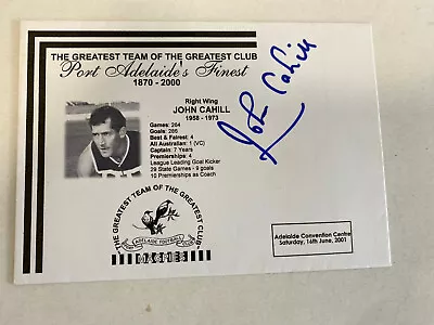 John Cahill Port Adelaide Magpies Personally Signed Envelope  • $20