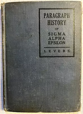 Sigma Alpha Epsilon: 1936 Paragraph History • $10