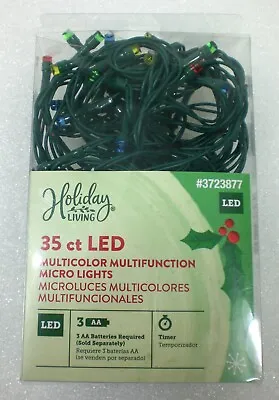 $15.99 • Buy Holiday Living 35-Count Multi-function Multicolor LED Battery-operated Timer