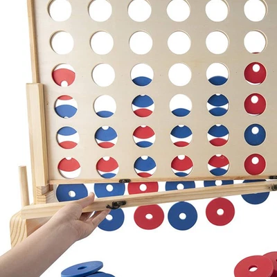 $88.34 • Buy Giant Connect Four 4 In A Row Wooden Play Yard Home Game Kids Adults Board
