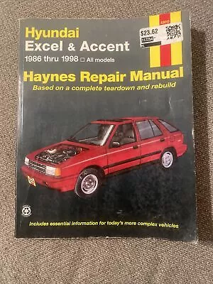 Hyundai Excel & Accent 86-98 Haynes Repair Manual 43015 • $11