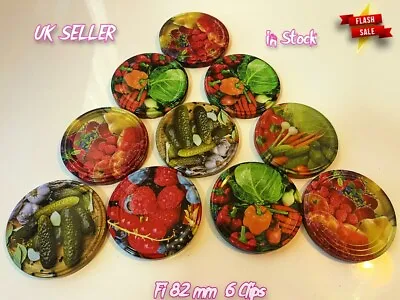 Jam Jar Lids In A Wide Range Of Colours*BRAND NEW*size: 82mm (6 Clips) Twist Off • £9.99