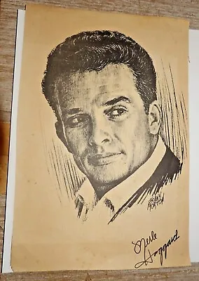 Merle Haggard Signed Autograph Frank Morton Art Print Outlaw Country • $159.99