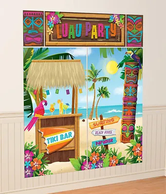 £6.49 • Buy 6ft Hawaiian Tiki Bar Scene Setter Photo Backdrop Tropical Beach Party Decor