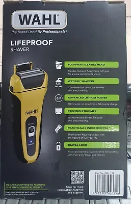 Wahl 7061-117 Lithium Lifeproof Mens Electric Shaver - Yellow • £42.50