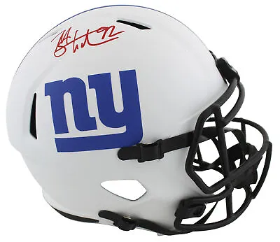 Giants Michael Strahan Authentic Signed Lunar Full Size Speed Rep Helmet BAS Wit • $379.99