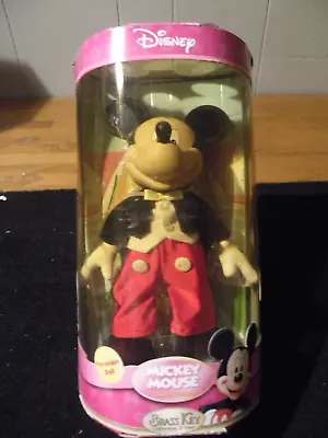 Disney Brass Key Mickey Mouse Porcelain Doll Nib • $35