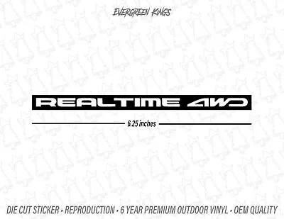 Realtime AWD Rear Window Sticker For Element HRV CRV Pilot - 6 Inch Real Time • $11.50