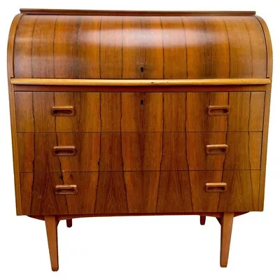 Bernhardt Pedersen Danish Mid Century Modern Rosewood Roll Top Desk • $3850