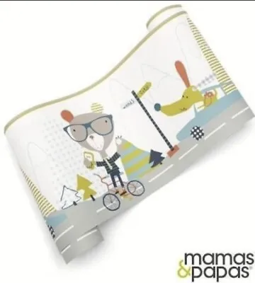 Mamas & Papas Wallpaper Border 10m Pixie And Finch Boys Baby Child Bedroom Decor • £12.50