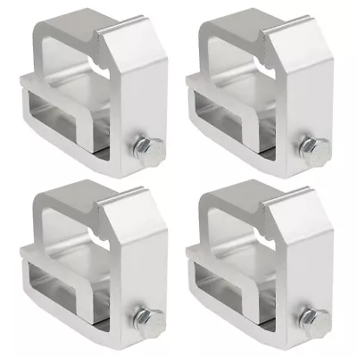 4 PCS Truck Cap Topper Camper Shell Mounting Clamps Heavy Duty Aluminum Silver • $28.30