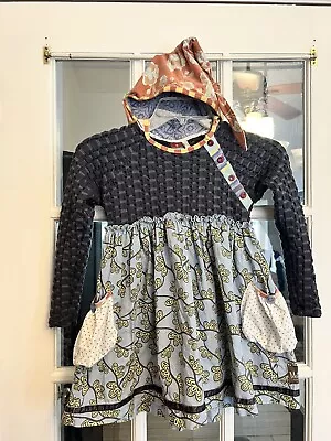Matilda Jane Size 6 Character Counts Chrissy Hooded Dress Blue Floral.     Ff • $15