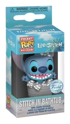 £6.50 • Buy Disney Lilo & Stitch Funko Pop! Rare Keychain Stitch In Bath New In Box Limited
