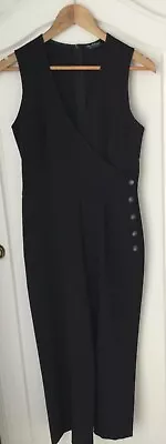 Miss Selfridge Smart Black Jumpsuit In Very Good Condition Size 10 • £12