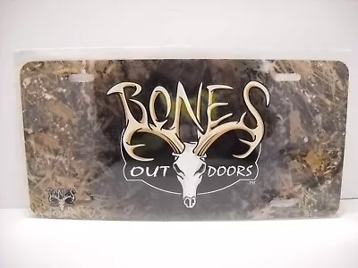 Bone Out Door Deer Real Tree License Plate Car Tag Metal Wall Décor USA • $9.95